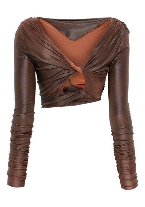 Top Jade in marrone Rick Owens Lilies - donna RICK OWENS LILIES | LI01E4204GVIL33